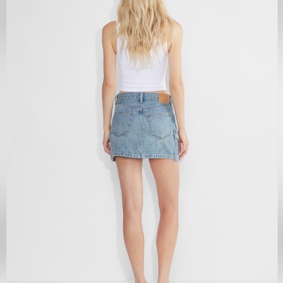 Aritzia Denim Forum Light Blue Mini Skirt - Picture 2 of 2